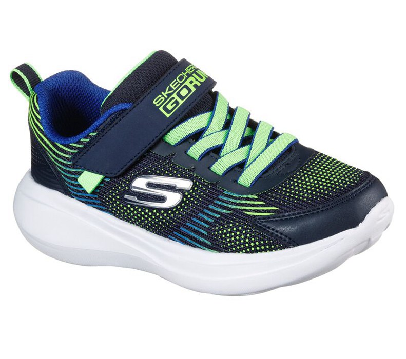 Skechers Pojkar Marinblå/Ljus Gröna Sneakers - Gorun Fast - Sprint Jam - Sverige (FXIGM-6178)